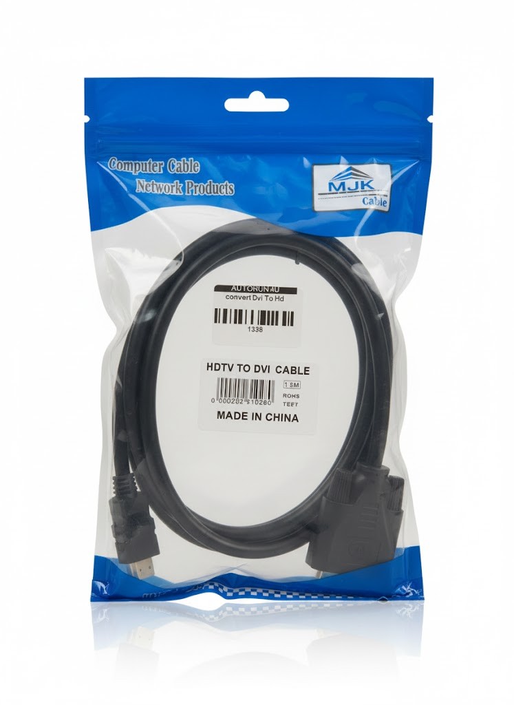 وصلة تعديلة dvi to hd لتشغيل الريسفر على شاشة الكمبيوتر